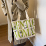 Canvas shoulder bag 33*44*13cm - Light green