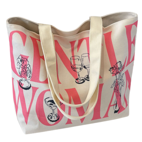 Canvas shoulder bag 33*44*13cm - Pink