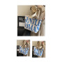 Canvas shoulder bag 33*44*13cm - Blue
