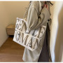 Canvas shoulder bag 33*44*13cm - Khaki