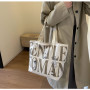 Canvas shoulder bag 33*44*13cm - Khaki