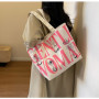 Canvas shoulder bag 33*44*13cm - Pink