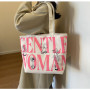 Canvas shoulder bag 33*44*13cm - Pink