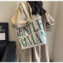 Canvas shoulder bag 33*44*13cm - Dark green