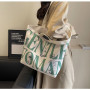 Canvas shoulder bag 33*44*13cm - Dark green
