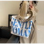 Canvas shoulder bag 33*44*13cm - Blue