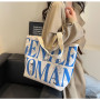Canvas shoulder bag 33*44*13cm - Blue