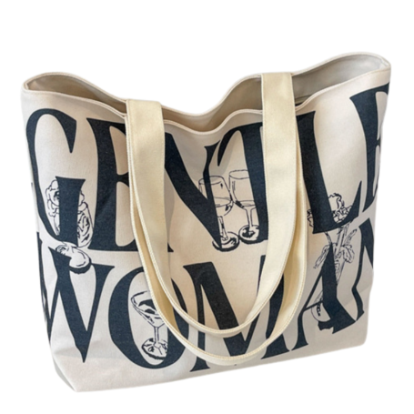 Canvas shoulder bag 33*44*13cm - Black