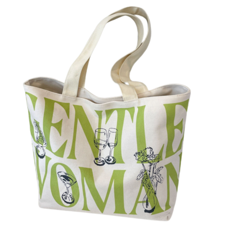 Canvas shoulder bag 33*44*13cm - Light green