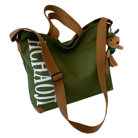 Canvas shoulder bag 41*34*11cm - Green