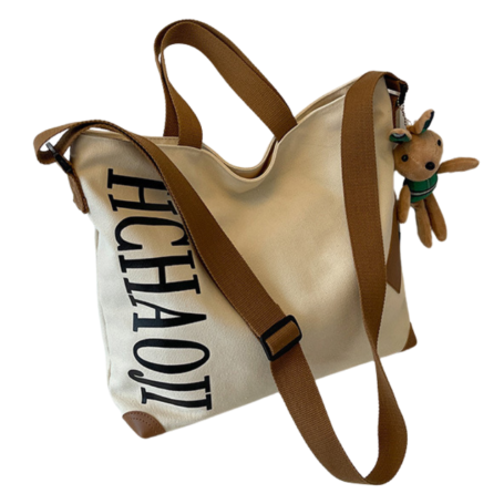 Canvas shoulder bag 41*34*11cm - Khaki