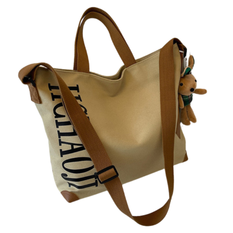 Canvas shoulder bag 41*34*11cm - Brown