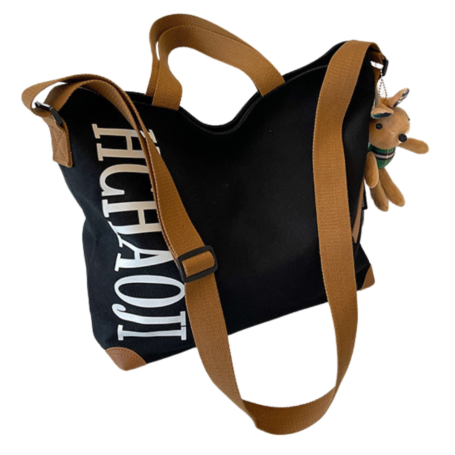 Sac à bandoulière en toile 41*34*11cm - Noir