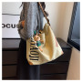Canvas shoulder bag 41*34*11cm - Brown