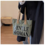 Canvas shoulder bag 33*41*12cm - Army green