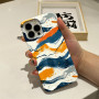 Simple Oil Painting Silicone Protective Case for iPhone
