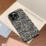 Black Leopard Print Silicone Protective Case for iPhone