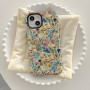 Silicone Protective Case with Imitation Embroidery for iPhone