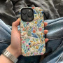 Silicone Protective Case with Imitation Embroidery for iPhone