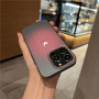 Stylish translucent TPU case with gradient blurred heart effect - Black