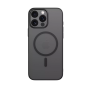 Coque en Silicone avec MagSafe iPhone 16 Pro Max Transparente (Devia) Noir