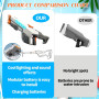 Powerful Electric Water Gun 1000ml - With Light Effects + Waterproof Bag + Safety Glasses - Blue