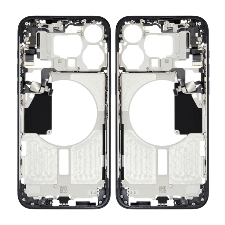 Châssis Vide sans Vitre Arrière iPhone 15 Pro Noir - (Origine Demonté) Grade AB