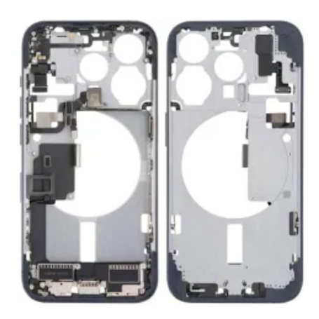 Empty Frame without Rear Glass iPhone 15 Pro Max Blue - (Original Disassembled) Grade A