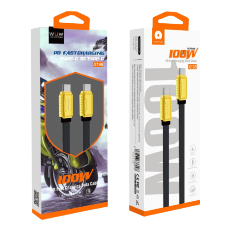 100W Black Braided Nylon USB-C / Type-C Cable - X198 (WUW)