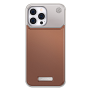 Shockproof Magnetic Aluminum and Leather Case with Built-in Perfume - Brown