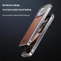 Shockproof Magnetic Aluminum and Leather Case with Built-in Perfume - Brown