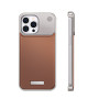 Shockproof Magnetic Aluminum and Leather Case with Built-in Perfume - Brown