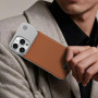 Shockproof Magnetic Aluminum and Leather Case with Built-in Perfume - Brown