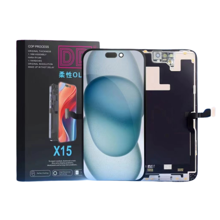 Screen iPhone 15 (Soft Oled) DD -  Support IC Change  - Original Size / Thickness