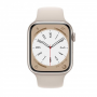 Montre Connectée Apple Watch Séries 8 GPS 45mm Lumière Stellaire Aluminium (Sans Bracelet et Accessoires) - Grade A