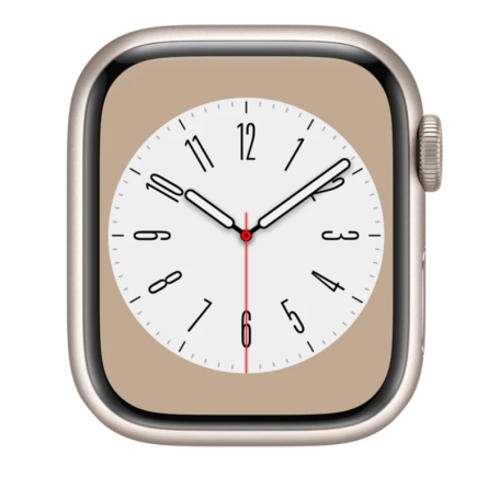 Montre Connectée Apple Watch Séries 8 GPS 45mm Lumière Stellaire Aluminium (Sans Bracelet et Accessoires) - Grade A