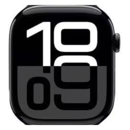 Montre Connectée Apple Watch Series 10 GPS + Cellulaire 46 mm Noir Aluminium (Sans Bracelet et Accessoires) - Grade A