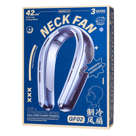 Ventilateur Portable Tour de cou Remax RS-GF02 - Bleu