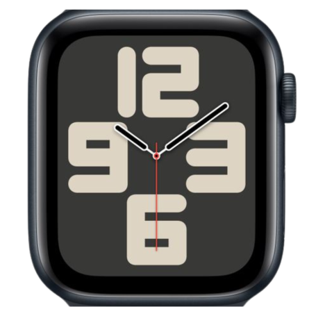 Montre Connectée Apple Watch Series SE GPS 44mm Aluminium Minuit (Sans Bracelet et Accessoires) - Grade B