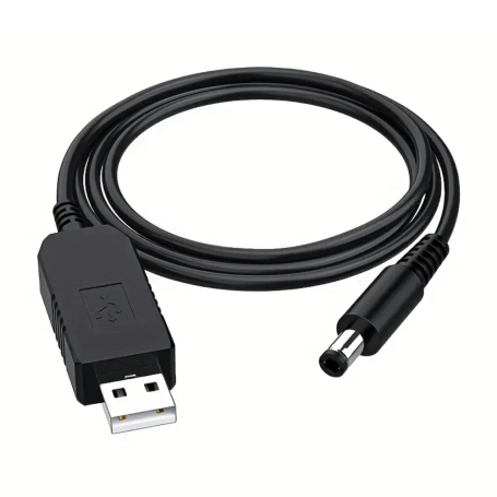 USB to 12V DC 2.1 x 5.5mm Male Power Cable 0.088m