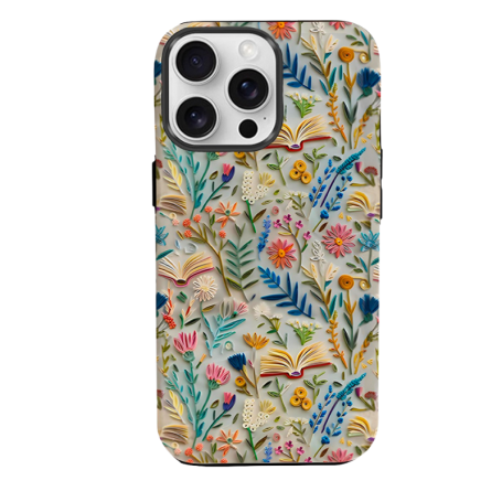 Silicone Protective Case with Imitation Embroidery for iPhone