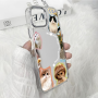 Mirror Silicone Protective Case with Cat Image for iPhone