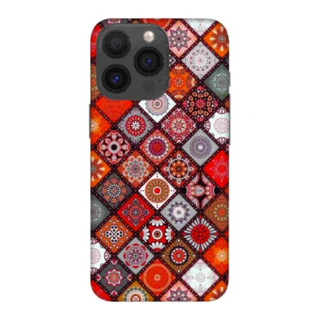 Totem Chessboard Silicone Protective Case for iPhone