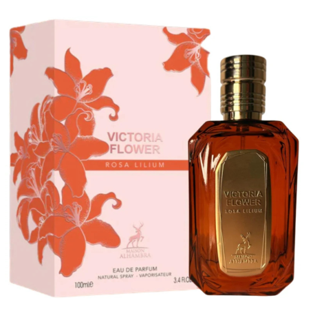 Maison Alhambra Victoria Flower Rosa Lilium Eau de Parfum for Women – Luxurious Floral Fragrance 100ml