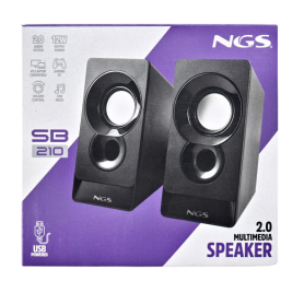 Enceinte NGS SB 210 2.0 USB Noir - Son haute définition pour votre espace multimédia