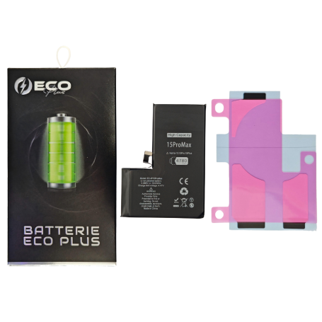 Battery iPhone 15 Pro Max 4780mAh + Adhesives - 130% Plus Durable (ECO Plus)