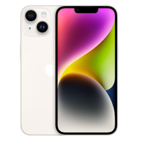 iPhone 14 128 Go Lumière stellaire - Grade A avec boîte et câble