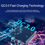 Chargeur Intelligent 6 Ports USB QC3.0 SUNSHINE SS-304Q Violet Charge Rapide Optimale pour Appareils Multiples
