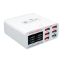 Chargeur Intelligent 6 Ports USB QC3.0 SUNSHINE SS-304Q Violet Charge Rapide Optimale pour Appareils Multiples