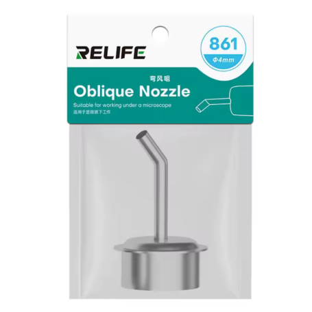 Buy Angled Hot Air Nozzle for Gun 4mm RELIFE 861 - Precision Tools for Electronics Repair